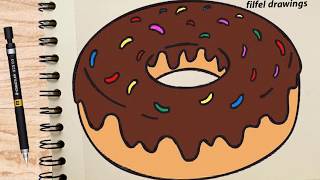 easy drawing | how to draw a donut | how to draw a cupcake | how to draw a cake | drawing ideas