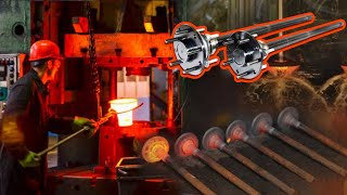 The Manufacturing of Forged Axle Shafts for Semi Truck| Machining Process of Truck Rear Axle Shafts