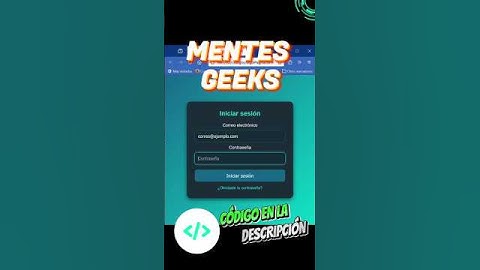 Cómo crear una página login con #HTML y #CSS #webdevelopment #informática #matemáticas #programming