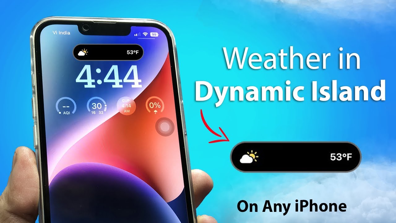 How to Enbale Weather in Dynamic Island Dynamic Island on Old iPhones