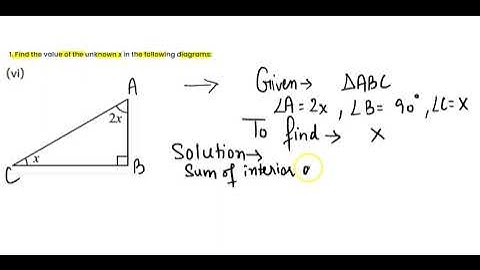 Exercise 6.3 Page: 1211. Find the value of the unknown x in the following diagrams: