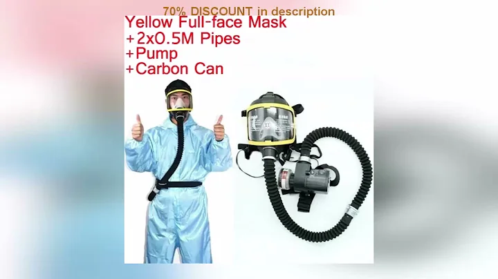 A must-have product! Electric Constant Air Flow Supplied Fed Full/Half Face Gas Mask Breathing Sys