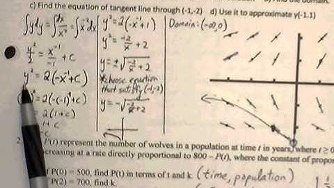 Calculus AB Ch.6 Slope Fields Additional Notes (part 1)