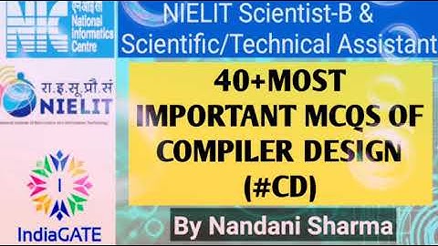 #NIC ||  #NIELIT || #scientist_B #Technical_Assistant_A || 40+  MOST IMPORTANT MCQs IN #CD WITH SOL.