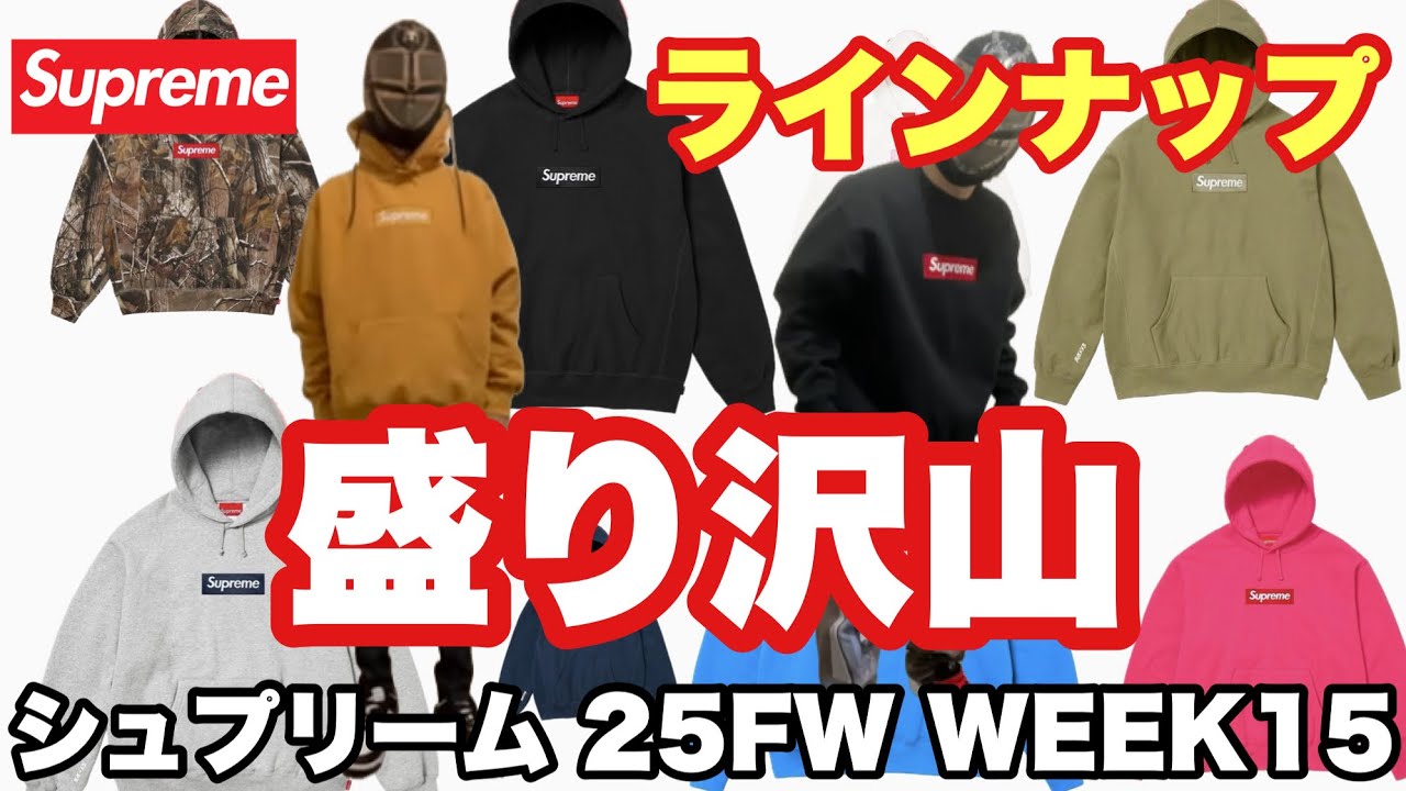 WEEK 15] Supreme 25FW lineup! This week's box logo and regular