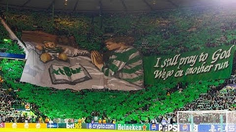 Green Brigade Tifo, YNWA & Champions League ROAR | Celtic 1-2 Bayern Munich