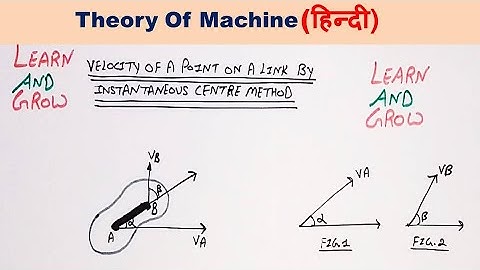 Velocity Of A Point On A Link By Instantaneous Centre Method | Theory Of Machine