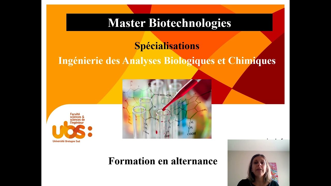 Master Biotechnologies Ingénierie des Analyses Biologiques et Chimiques