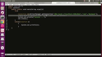 ☕ java jdbc with mysql in ubuntu example