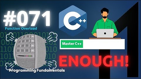 [Arabic] Programming Fundamentals Using C++ #1001001 - Function Overload