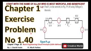Chapter 1 Exercise Problems 1.40 solution | Basic Engineering Circuit Analysis 10th Edition