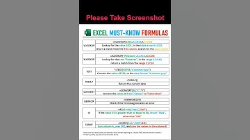 8 Basic Excel Formulas Everyone Should Know #Excel #exceltutorial #exceltips