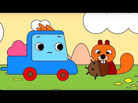 Мультфильм про машинки -  Грузовичок Пик - Раскраска -Маленький жёлудь - учим цвета