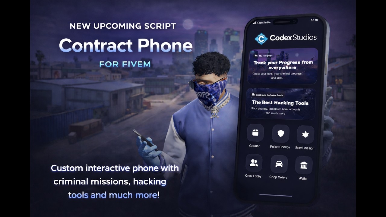 Prodigy Phone Script Fivem Codex Studios Contract Phone | New Upcoming FiveM Script #fivemrp # ...