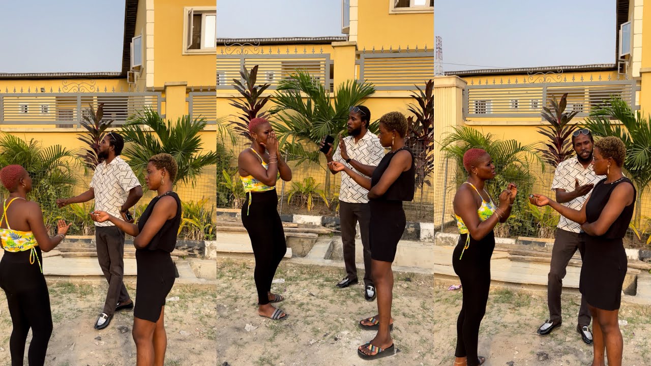 Husband of the side chic showed up after his wife lied to have traveled to the village 