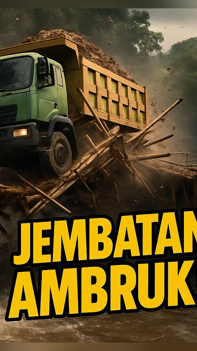 Detik Detik Truk 20 Ton Hancurkan Jembatan Bambu Video AI