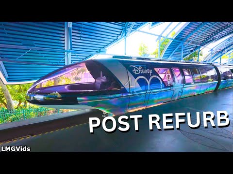 [NEW 2023] MONORAIL POST REFURB - NEW STATION U0026 ROUND TOUR - 4K 60FPS | DISNEYLAND PARK, CALIFORNIA