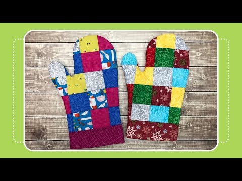 How to Sew Patchwork Oven Mitts with Crafty Gemini
