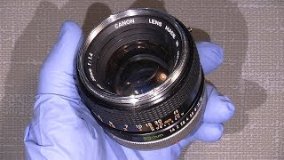 Cleaning lens elements in Canon FD 50mm 1:1.4 Breech-lock version (maybe Haze)