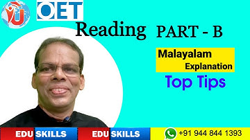 Edu Skills OET: Reading Part - B: Strategies:Tips & Tricks explained: OET made easy