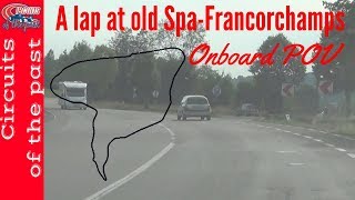 Old Spa-Francorchamps Onboard POV with circuit map