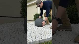 How I built this modern rock garden #viral #beforeandafter #landscaping #buildprogress #yardmakeover
