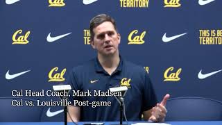 Mark Madsen Postgame Press Conference | Cal vs Louisville (Dec. 30)