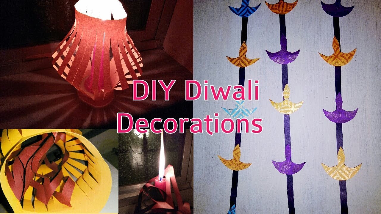 DIY EASY DIWALI ROOM DECORATIONS WITHIN 50 RS./Only with craft papers/Debadrita - YouTube