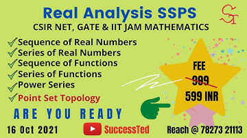 Real Analysis New Course || CSIR NET Mathematics | IIT Jam Mathematics