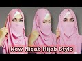 Chiffon hijab tutorial with niqab  hijab with niqab tutorial  meem gazi 