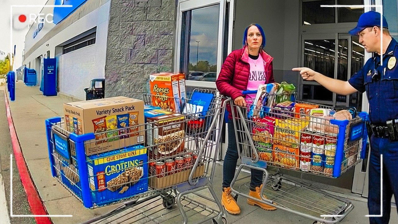 Cops Stop Shoplifter Pushing an ENTIRE Cart Out of Walmart | Shoplifter ...