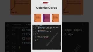 Beautiful Colorful Cards UI Design — HTML &amp; CSS Tutorial  #frontendcourse #webdesign #coding