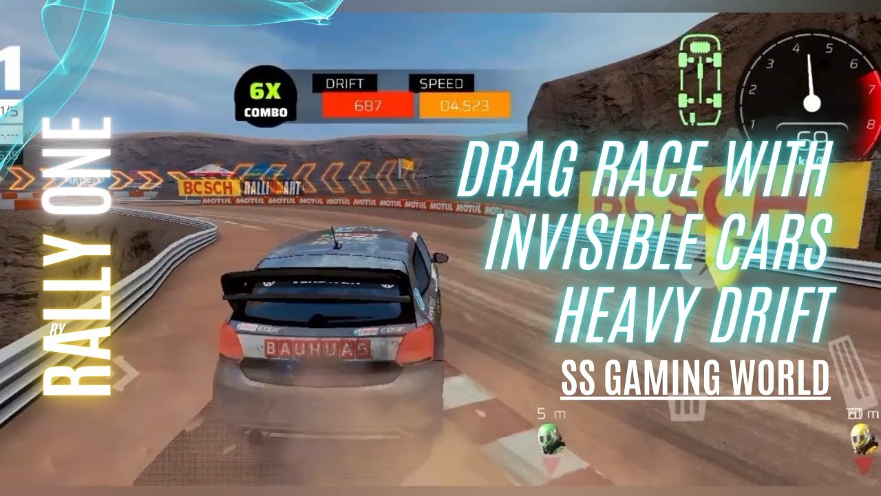 Drag Race With Invisible Cars Heavy Drift | Rally One | SS Gaming World ...