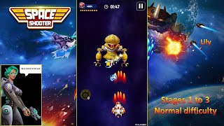[*/\*] Space Shooter Galaxy Attack - Android gameplay - Campaign Earth Levels from 1-1 to 1-3 screenshot 5