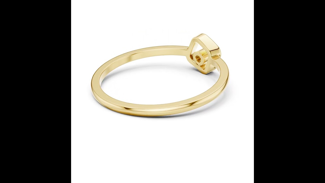 Minimalist Geometric Rhombus Ring
