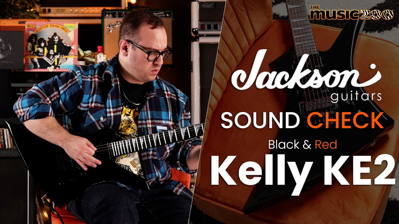Jackson Custom Shop Kelly KE2 Black and Red | The Music Zoo