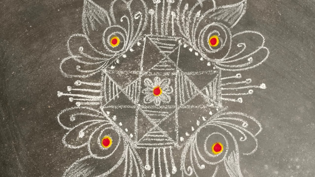 Creative Rangoli kolangal for Beginners 💥💥💥