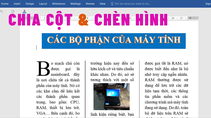 Chèn hình vào giữa văn bản đã chia cột năm 2024