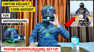 Mobile Motovlogging Setup with Mic | How To Mount Mobile On Helmet | Helmet Chin Mount