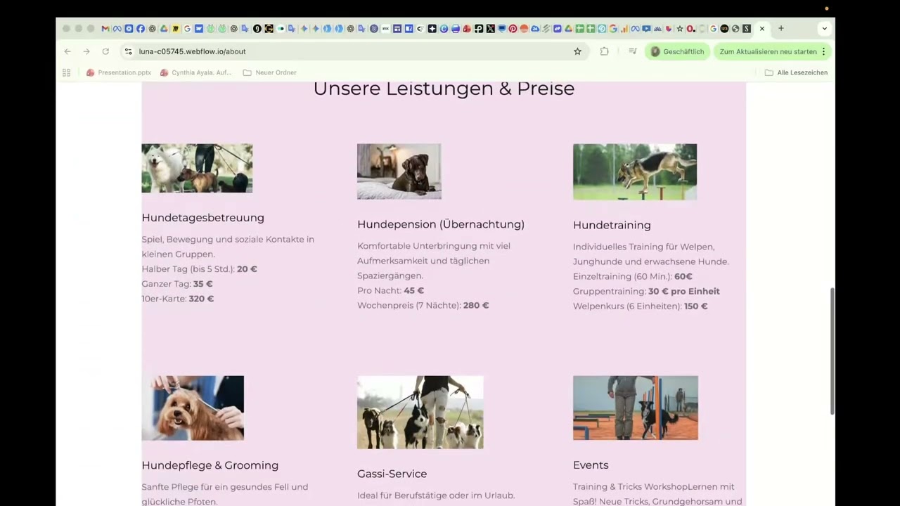 Lernprozess mit Webflow
