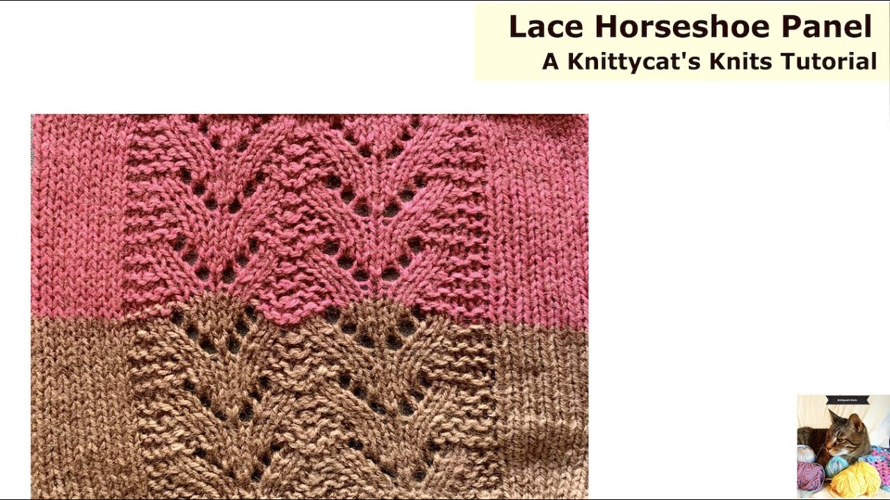 Lace Horseshoe Panel: a Knittycat's Knits Tutorial - YouTube
