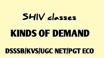 Kinds of Demand by Shivangi Bhatt @SHIVclasseseconomics