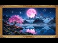 Fantasy landscape pink supermoon frame tv art 4K TV | TV Art Screensaver