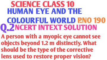 A person with a myopic eye cannot see objects beyond 1.2 m distinctly.