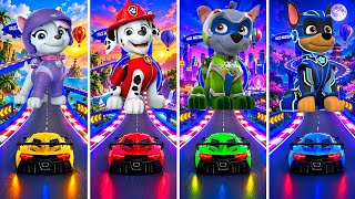 エベレスト vs マーシャル vs ロッキー vs ブルーチェイス | パウ・パトロール レースマスター カーレース screenshot 3
