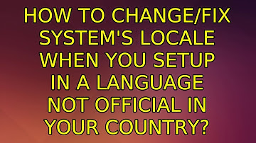 How to change/fix system