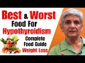 Best & Worst Food for Hypothyroidism | Food to eat & Avoid | weight loss Diet tips & Natural Cure