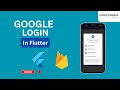 Google Sign in Flutter | Firebase Google Sign in Flutter (Android & IOS)