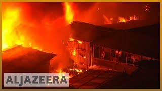 Bangladesh fire: Thousands of homes destroyed in Dhaka slum