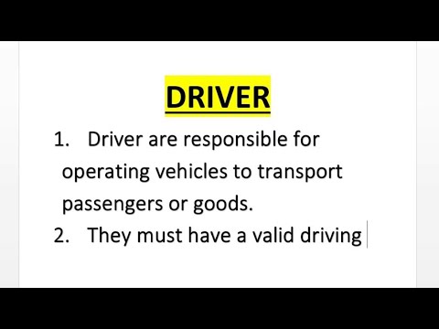 short essay on driver in english